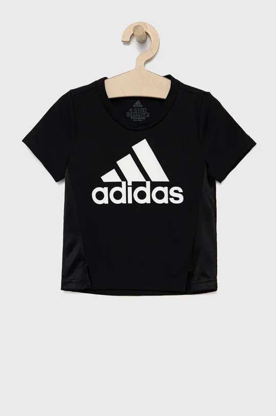 črna Otroška kratka majica adidas Performance Dekliški