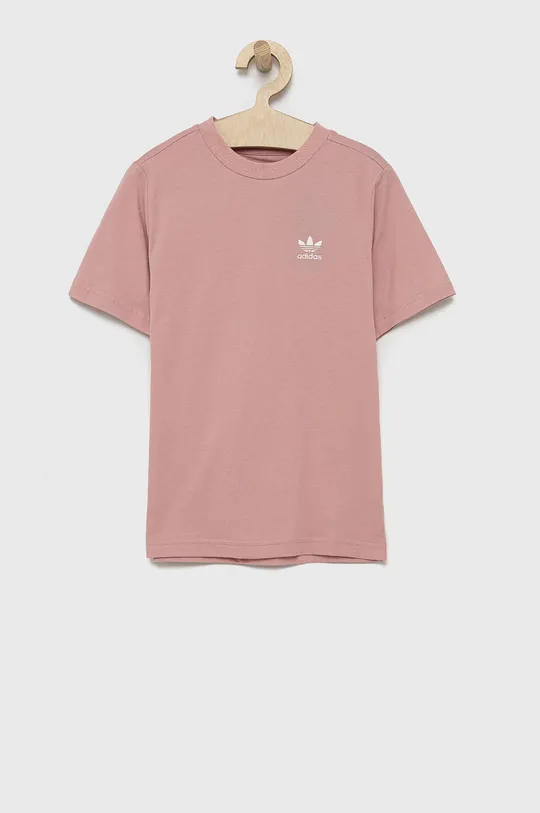 рожевий Дитяча бавовняна футболка adidas Originals HD2059 Для дівчаток