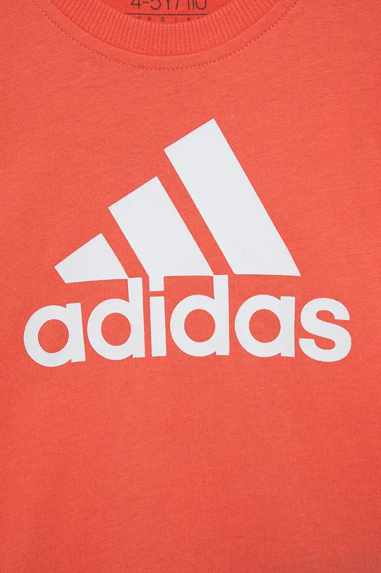 Дитяча бавовняна футболка adidas Performance HE1979  100% Бавовна