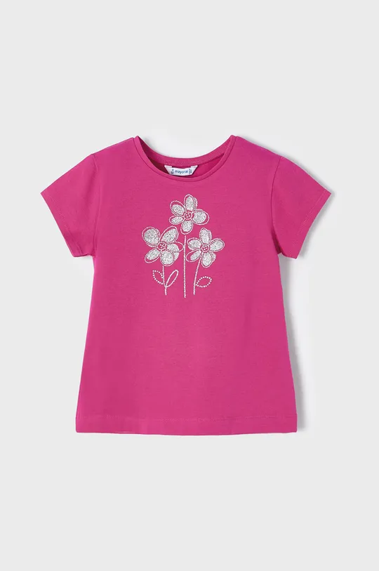 roza Dječja pamučna majica kratkih rukava Mayoral Za djevojčice