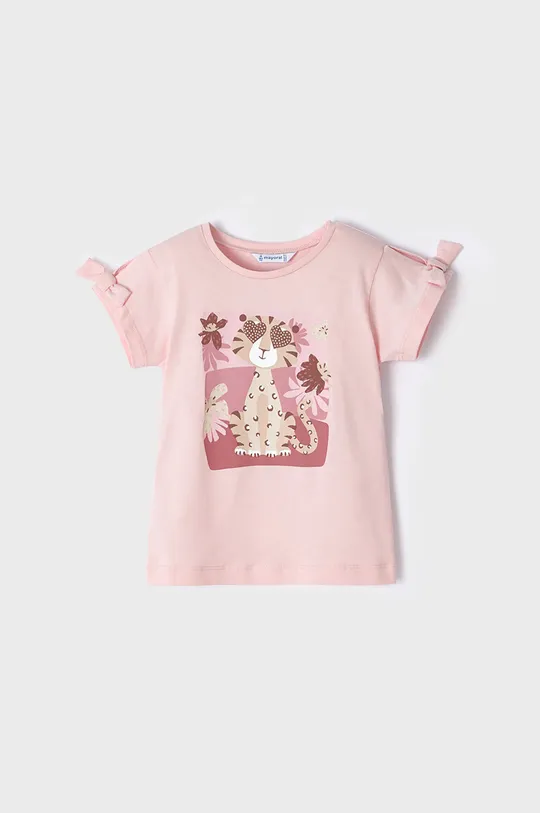ροζ Mayoral - Παιδικό βαμβακερό μπλουζάκι Για κορίτσια