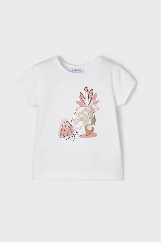 μπεζ Παιδικό βαμβακερό μπλουζάκι Mayoral Για κορίτσια