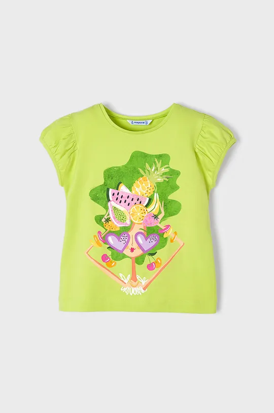 zelena Dječja pamučna majica kratkih rukava Mayoral Za djevojčice