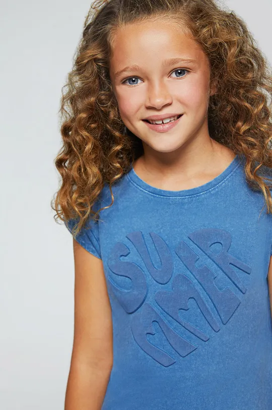 σκούρο μπλε Mayoral - Παιδικό βαμβακερό μπλουζάκι Για κορίτσια