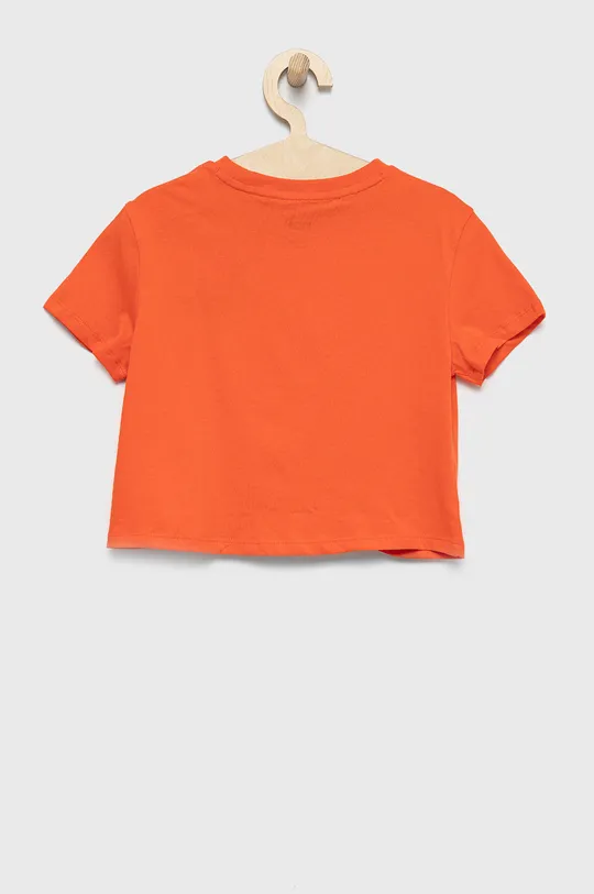 Παιδικό βαμβακερό μπλουζάκι Puma πορτοκαλί