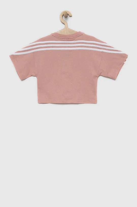 Παιδικό βαμβακερό μπλουζάκι adidas Performance ροζ