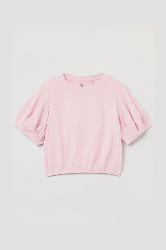 roza Dječja pamučna majica kratkih rukava OVS Za djevojčice