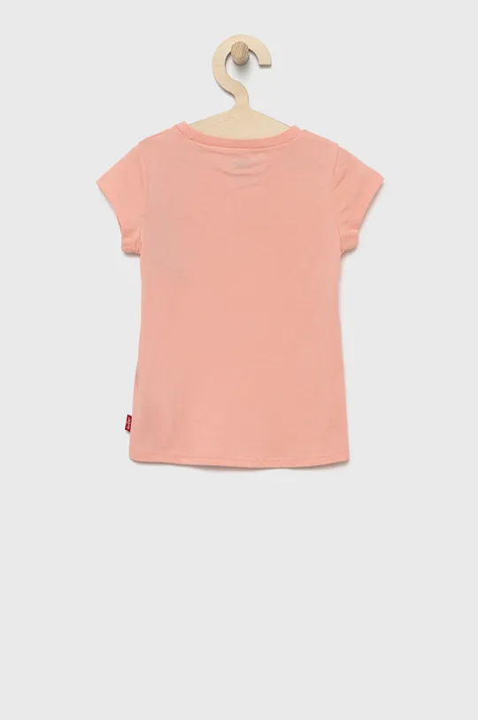 Otroška bombažna kratka majica Levi's roza