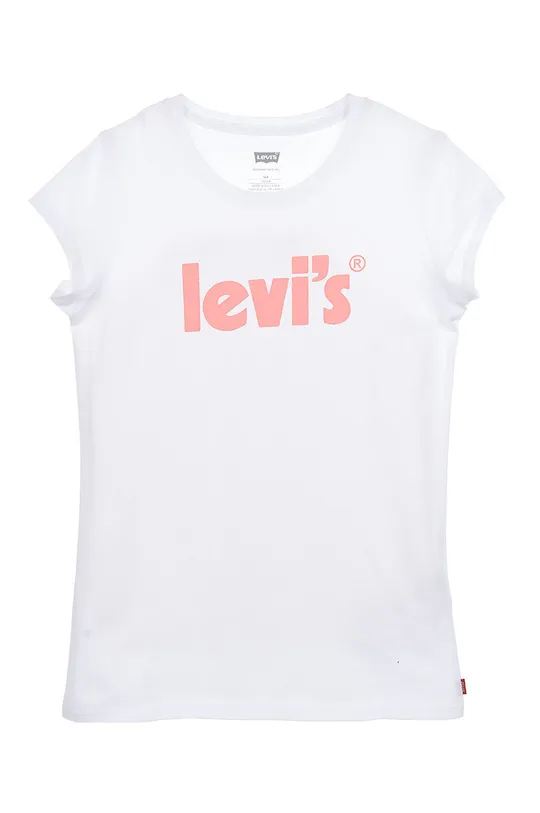 bela Levi's bombažna otroška majica Dekliški