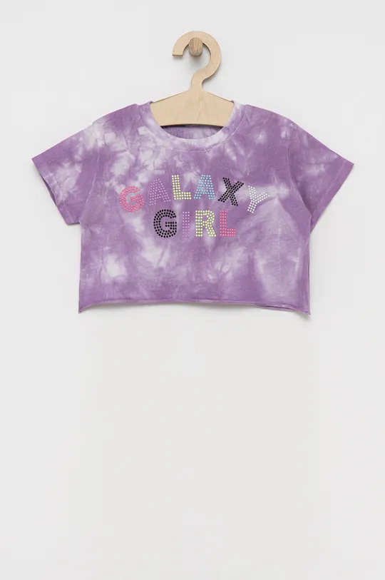 μωβ United Colors of Benetton - Παιδικό βαμβακερό μπλουζάκι Για κορίτσια