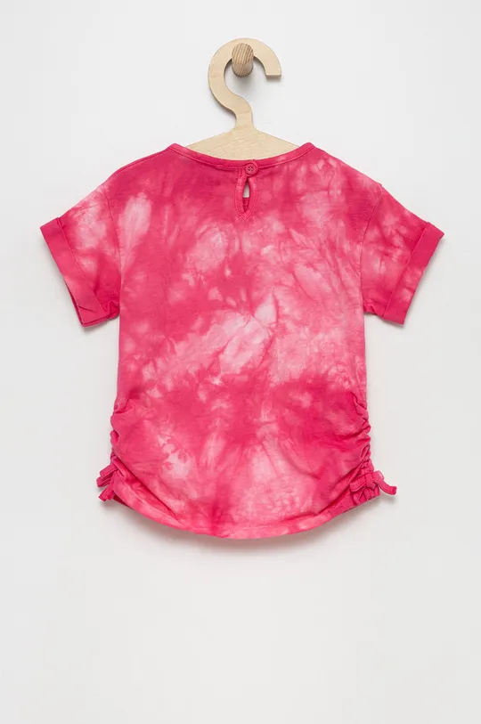 Детская хлопковая футболка United Colors of Benetton розовый