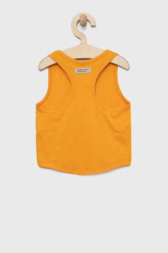 Detský bavlnený top United Colors of Benetton oranžová