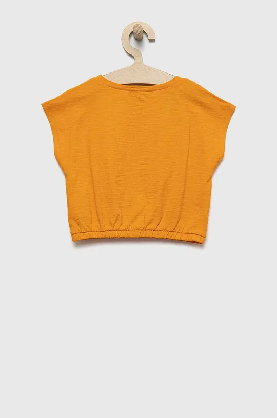 Dječja pamučna majica kratkih rukava United Colors of Benetton narančasta
