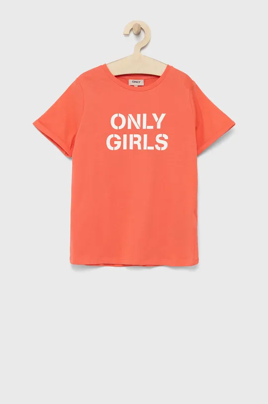 оранжевый Детская хлопковая футболка Kids Only Для девочек