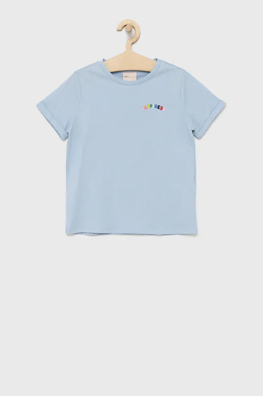niebieski Kids Only t-shirt bawełniany dziecięcy Dziewczęcy