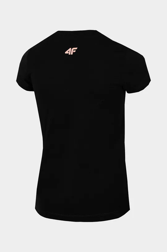 crna Dječja pamučna majica kratkih rukava 4F