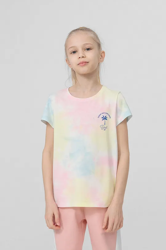 Παιδικό βαμβακερό μπλουζάκι 4F λευκό