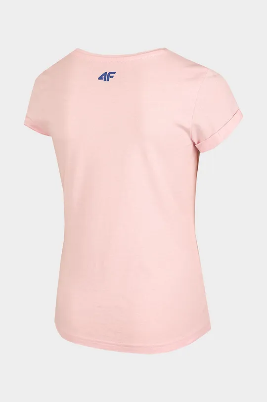 różowy 4F t-shirt bawełniany dziecięcy