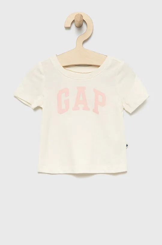 Παιδικό βαμβακερό μπλουζάκι GAP ροζ