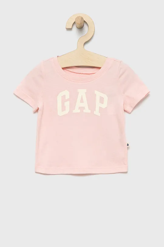 Παιδικό βαμβακερό μπλουζάκι GAP Για κορίτσια