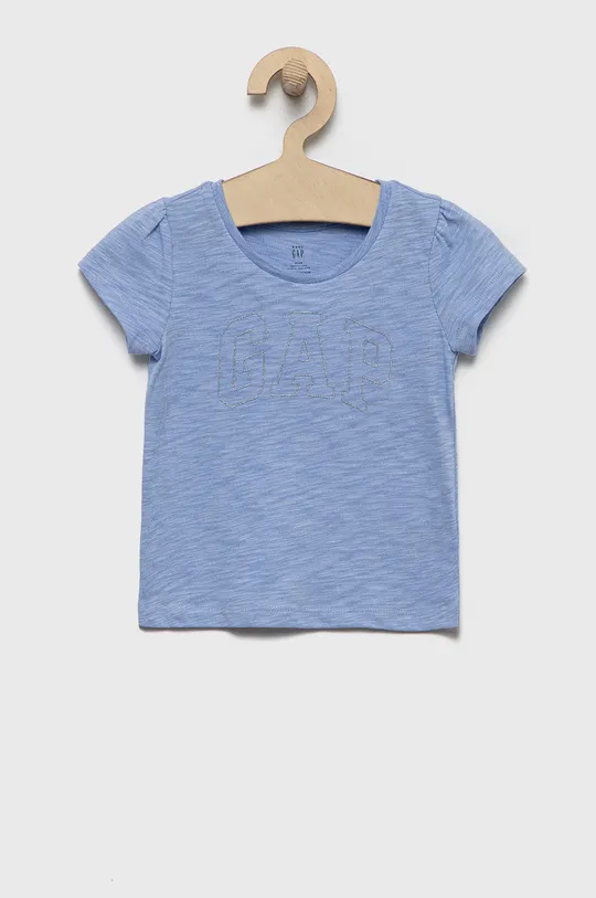 голубой GAP детская хлопковая футболка Для девочек