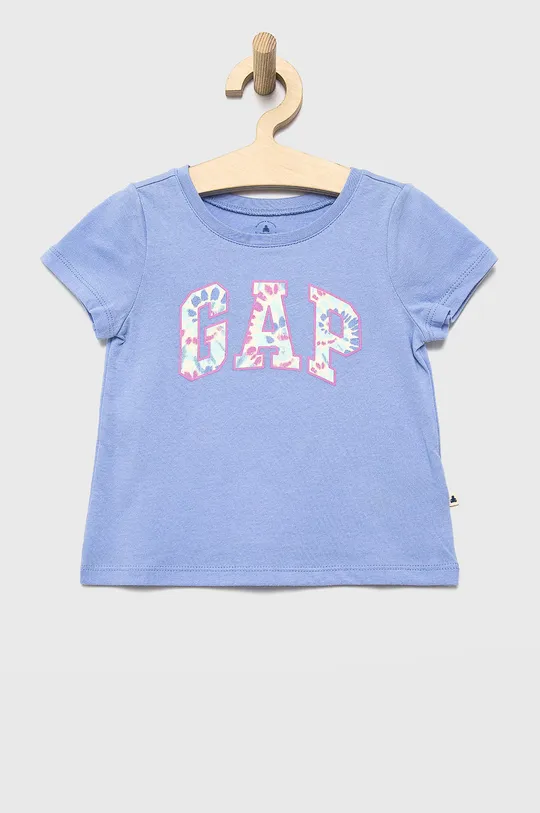 Παιδικό βαμβακερό μπλουζάκι GAP (2-pack) μπλε
