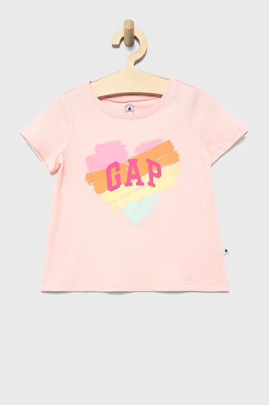 GAP t-shirt bawełniany dziecięcy (2-pack) pomarańczowy