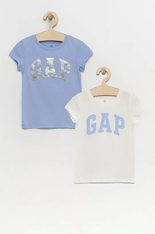 plava Dječja pamučna majica kratkih rukava GAP Za djevojčice