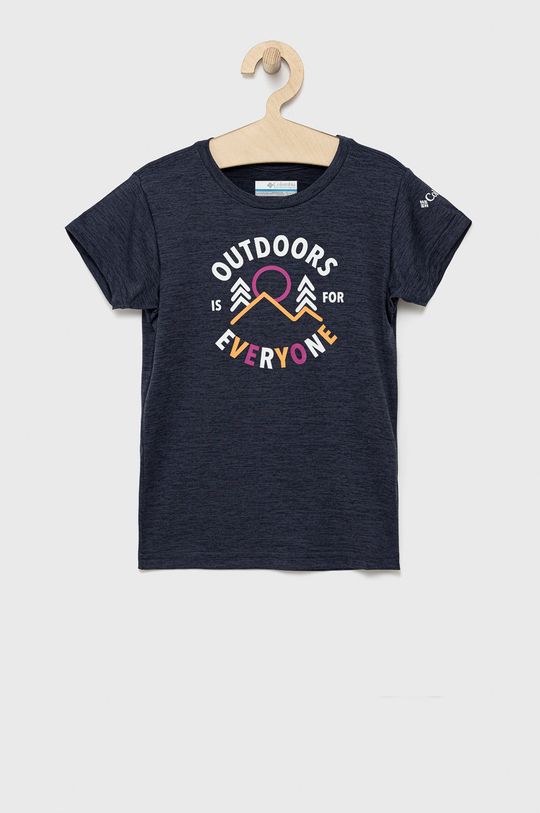 granatowy Columbia t-shirt dziecięcy Dziewczęcy