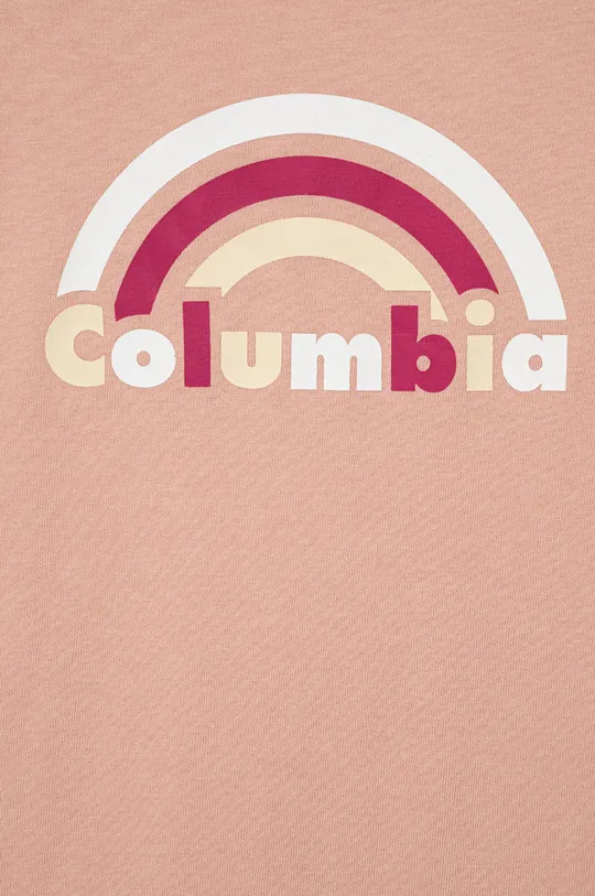 Παιδικό βαμβακερό μπλουζάκι Columbia ροζ