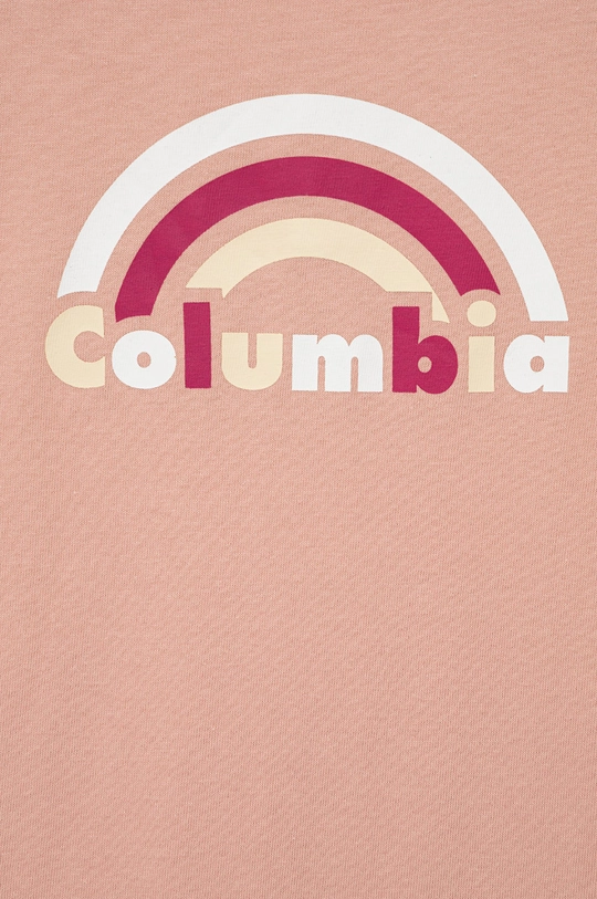 Columbia t-shirt bawełniany dziecięcy różowy