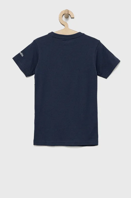 Дитяча бавовняна футболка Columbia темно-синій