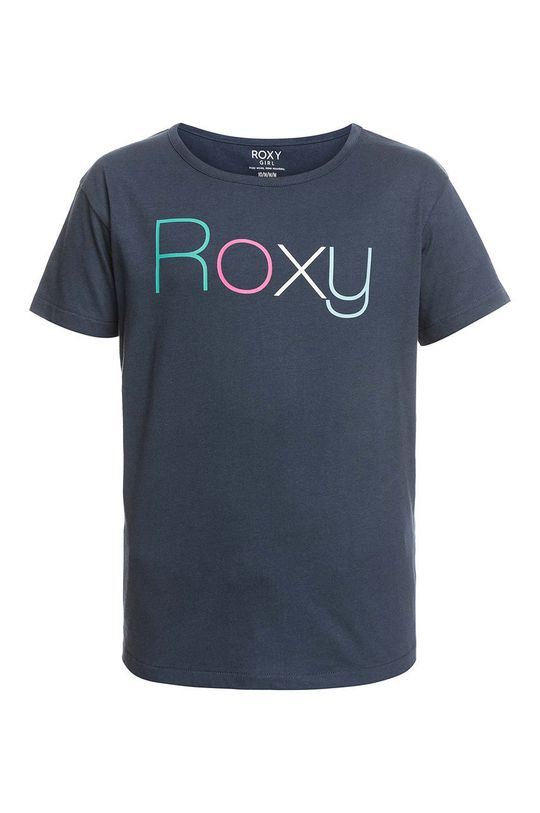 granatowy Roxy t-shirt bawełniany dziecięcy Dziewczęcy