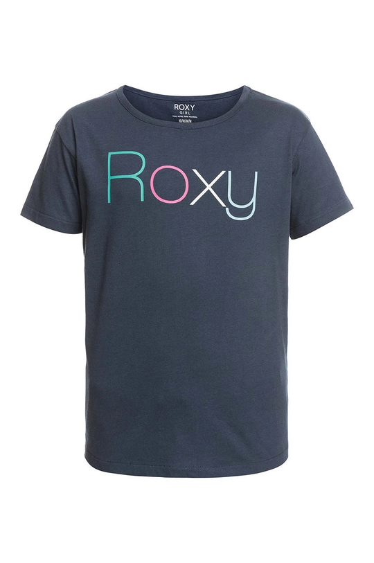 granatowy Roxy t-shirt bawełniany dziecięcy Dziewczęcy