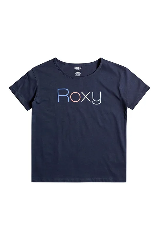 Παιδικό βαμβακερό μπλουζάκι Roxy σκούρο μπλε
