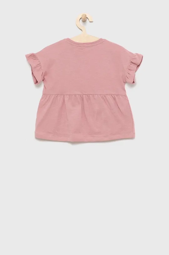 Дитяча бавовняна футболка Name it рожевий