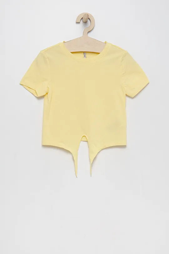 жёлтый Детская хлопковая футболка Kids Only Для девочек