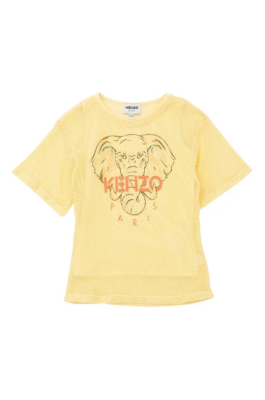 κίτρινο Παιδικό βαμβακερό μπλουζάκι Kenzo Kids Για κορίτσια