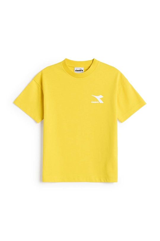 żółty Diadora t-shirt bawełniany dziecięcy Dziewczęcy