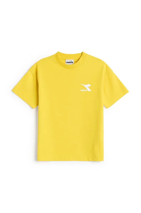 жёлтый Детская хлопковая футболка Diadora Для девочек