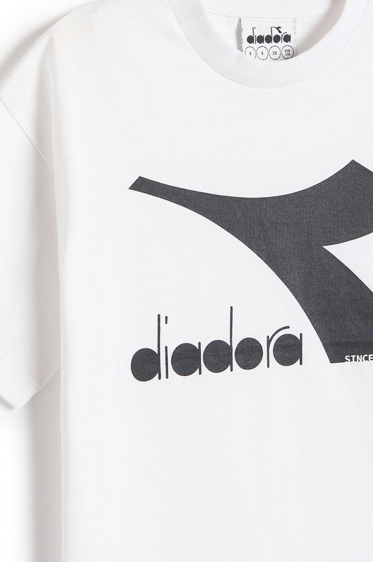 Dětské bavlněné tričko Diadora bílá