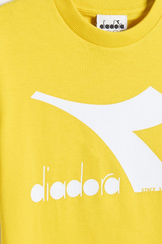 Diadora t-shirt bawełniany dziecięcy żółty