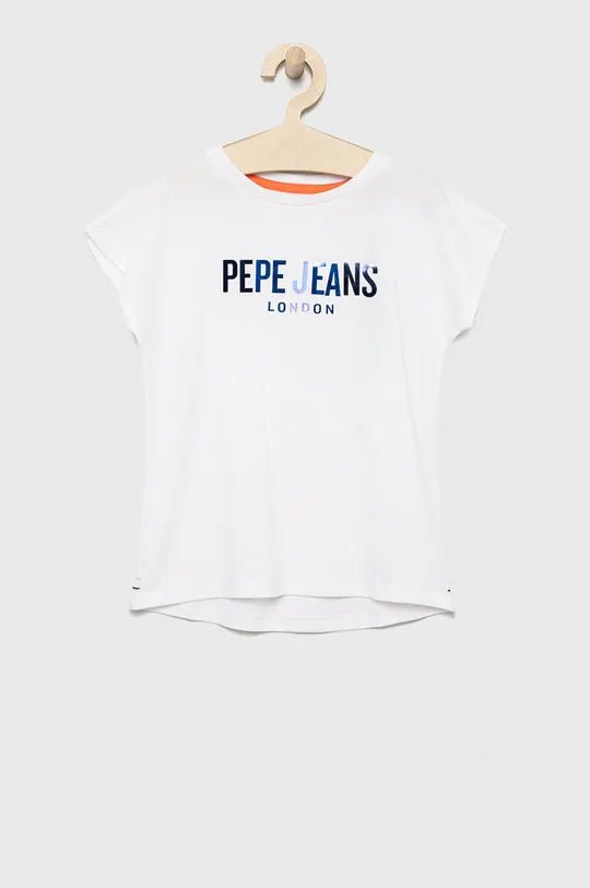 bela Otroški bombažen t-shirt Pepe Jeans Dekliški