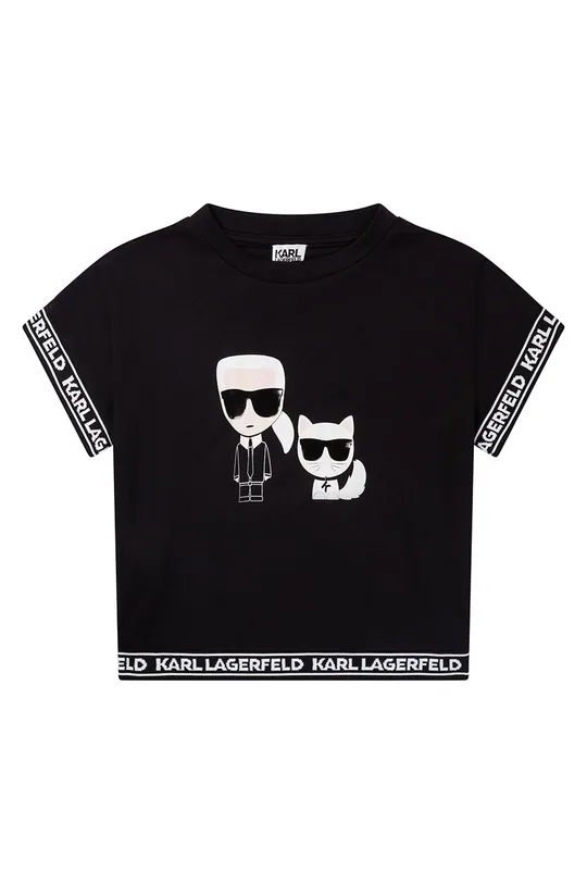 μαύρο Παιδικό μπλουζάκι Karl Lagerfeld