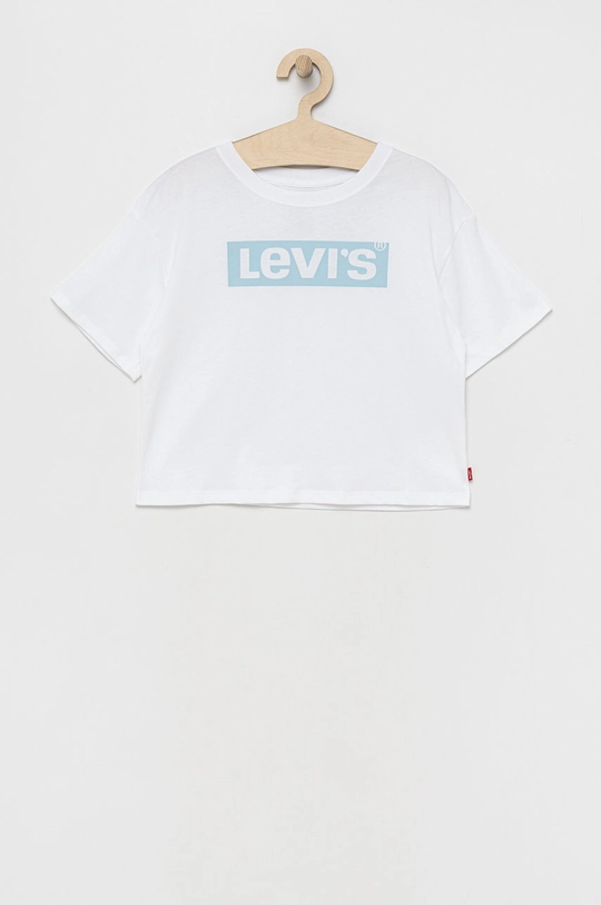 λευκό Παιδικό βαμβακερό μπλουζάκι Levi's Για κορίτσια