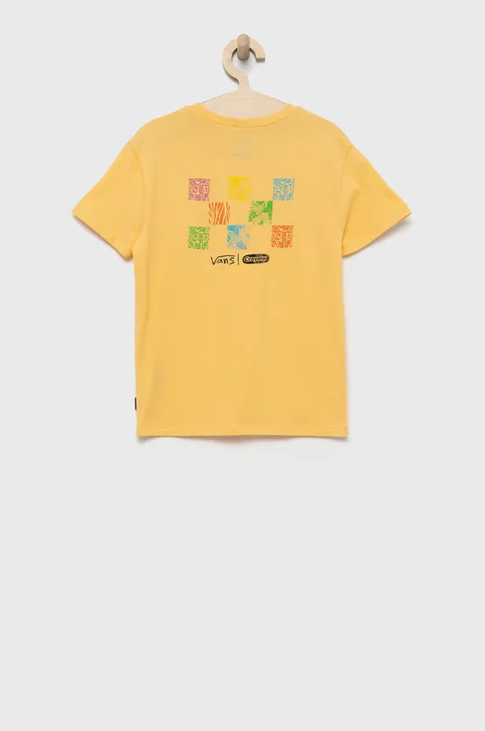 Vans t-shirt bawełniany dziecięcy x Crayola żółty