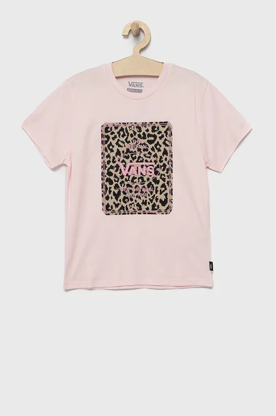 ροζ Παιδικό βαμβακερό μπλουζάκι Vans Για κορίτσια
