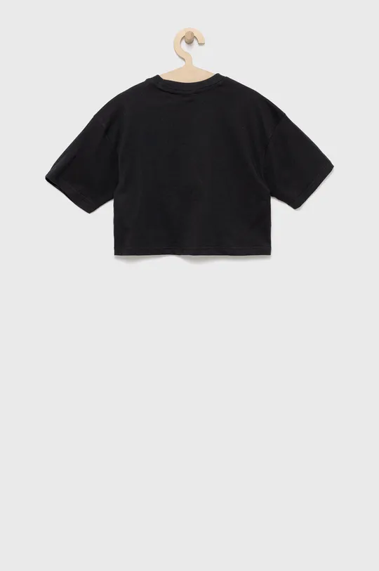 Detské bavlnené tričko Fila čierna