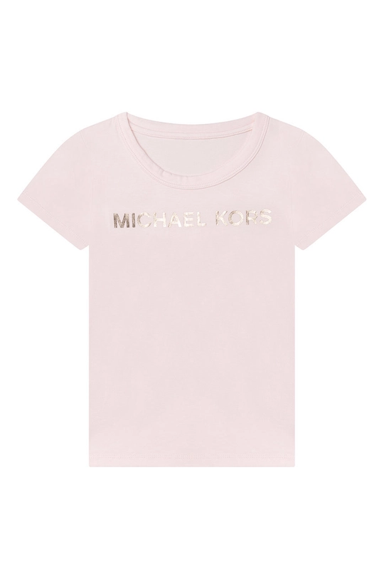 różowy Michael Kors t-shirt bawełniany dziecięcy R15110.114.150 Dziewczęcy