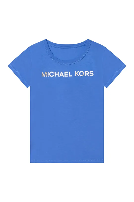 блакитний Дитяча бавовняна футболка Michael Kors Для дівчаток